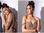 Shibani Dandekar shared pictures as she tattooed her wedding date on her arm.