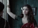 Alia Bhatt in a still from Gangubai Kathiawadi. Alia Bhatt in a still from Gangubai Kathiawadi.