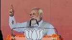 Prime Minister Narendra Modi at a rally for the UP assembly polls in Deoria on Sunday. (ANI PHOTO)