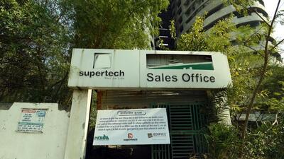 Noida, India-February 20, 2022: A view of the Supertech Twin Tower at Sector 93A, in Noida, India, on Sunday, February 20, 2022. (Photo by Sunil Ghosh / Hindustan Times) Noida, India-February 20, 2022: A view of the Supertech Twin Tower at Sector 93A, in Noida, India, on Sunday, February 20, 2022. (Photo by Sunil Ghosh / Hindustan Times)