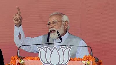 Prime Minister Narendra Modi at a rally for the UP assembly polls in Deoria on Sunday. (ANI PHOTO) Prime Minister Narendra Modi at a rally for the UP assembly polls in Deoria on Sunday. (ANI PHOTO)