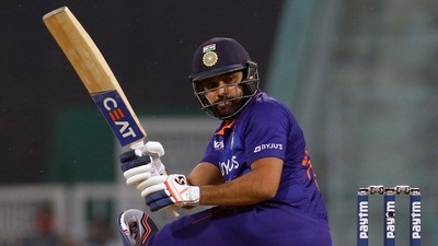 India's Rohit Sharma in action during the T20I series against Sri Lanka. (ANI) India's Rohit Sharma in action during the T20I series against Sri Lanka. (ANI)