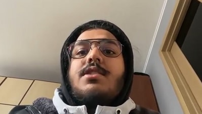 Rishabh Kaushik, a student stuck in Ukraine's Kyiv, appeals to Indian government for help. (Screengrab from video)