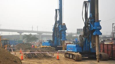 A view of the construction site of the RRTS project depot at Duhai on Meerut road, in Ghaziabad. (Representative image/HT Archive) A view of the construction site of the RRTS project depot at Duhai on Meerut road, in Ghaziabad. (Representative image/HT Archive)