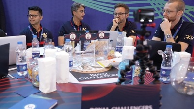 RCB's team management during the IPL auction. (IPL) RCB's team management during the IPL auction. (IPL)