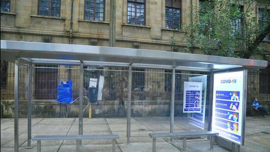 The new shelters will have movable metal benches clamped on the footpath. (HT) The new shelters will have movable metal benches clamped on the footpath. (HT)