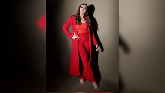 Sharing her pictures on her Instagram handle, Huma Qureshi wrote, "Yeah Yeah Red .. We Burning Red."(Instagram/@iamhumaq)
