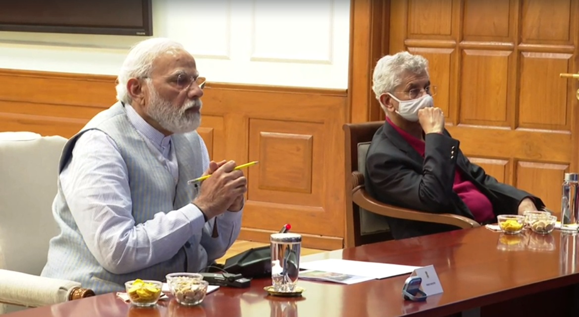 PM Narendra Modi holds high-level meeting in Delhi on Ukraine crisis.