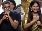 Sukumar and Sai Pallavi at the Aadavallu Meeku Joharlu pre-release event. Sukumar and Sai Pallavi at the Aadavallu Meeku Joharlu pre-release event.