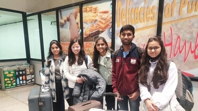 Indians being evacuated from Ukraine have been exempted from mandatory pre-boarding negative RTPCR test and vaccination certificate (HT File Photo)