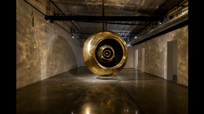Artist Subodh Gupta’s sculptural installation Cosmic Battle is displayed at Nature Morte Gallery in Delhi. Artist Subodh Gupta’s sculptural installation Cosmic Battle is displayed at Nature Morte Gallery in Delhi.