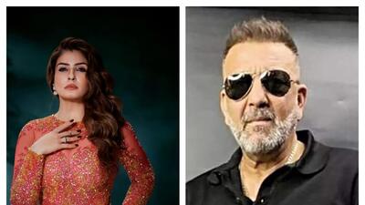 Sanjay Dutt and Raveena Tandon are currently shooting in Gurugram