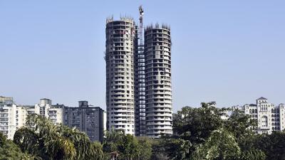 The Noida authority said the demolition is a six-month exercise and will be completed by May 22. (Sunil Ghosh/HT) The Noida authority said the demolition is a six-month exercise and will be completed by May 22. (Sunil Ghosh/HT)