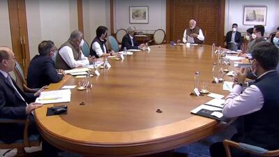 Prime Minister Narendra Modi held an emergency meeting on Monday morning to discuss the evacuation plan for Indians stuck in Ukraine. (Video grab) Prime Minister Narendra Modi held an emergency meeting on Monday morning to discuss the evacuation plan for Indians stuck in Ukraine. (Video grab)