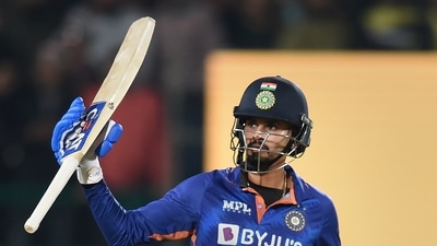 Shreyas Iyer celebrates his fifty during the 3rd T20 cricket match between India and Sri Lanka at Dharamshala (PTI) Shreyas Iyer celebrates his fifty during the 3rd T20 cricket match between India and Sri Lanka at Dharamshala (PTI)