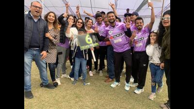 A total of six matches were played on the second day of eight-day JITO Premier League cricket tournament at GRD Academy in Ludhiana on February 28. (HT Photo)