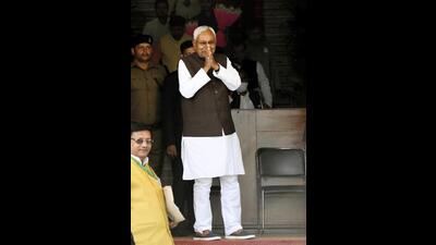 Bihar chief minister Nitish Kumar on his way to attend the budget session on Monday. (Santosh Kumar/HT Photo) Bihar chief minister Nitish Kumar on his way to attend the budget session on Monday. (Santosh Kumar/HT Photo)