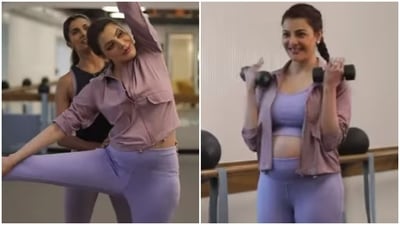 Mom-to-be Kajal Aggarwal does Pilates and barre exercise, motivates all pregnant women to workout: Watch video Mom-to-be Kajal Aggarwal does Pilates and barre exercise, motivates all pregnant women to workout: Watch video
