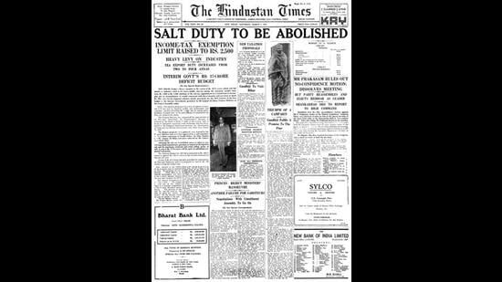 HT This Day: March 01, 1947 -- Salt duty to be abolished HT This Day: March 01, 1947 -- Salt duty to be abolished