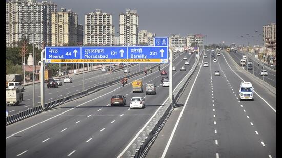 The facility on the Delhi-Meerut Expressway will be functional in May, NHAI officials said. (Sakib Ali /HT)