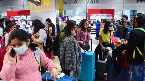 Earlier today, EAM S Jaishankar informed in a tweet that the sixth flight carrying 240 stranded Indian nationals has departed from Hungary's Budapest for Delhi under Operation Ganga.(PTI)
