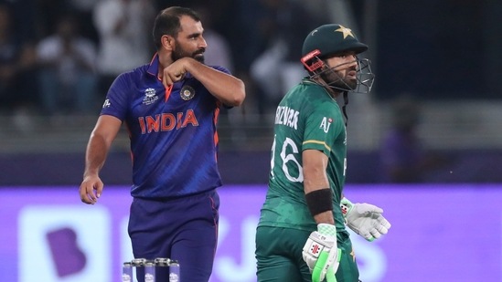 Mohammed Shami in action against Pakistan during the T20 World Cup.&nbsp;(AP)