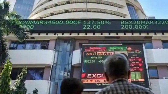 On a weekly basis, the Sensex had lost 1,974 points or 3.41 per cent and the Nifty gave up 618 points or 3.57 per cent.(PTI file photo) On a weekly basis, the Sensex had lost 1,974 points or 3.41 per cent and the Nifty gave up 618 points or 3.57 per cent.(PTI file photo)