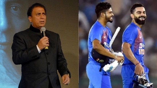 Sunil Gavaskar; Shreyas Iyer and Virat Kohli