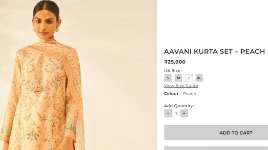 The Aavani Kurta Set.&nbsp;(anitadongre.com)