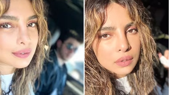 Priyanka Chopra and Nick Jonas went on a drive.&nbsp;