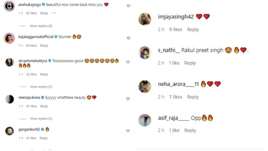 Comments on Rakul Preet Singh's post.&nbsp;