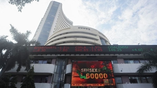 Sensex jumps 389 points to close at 56,247; Nifty ends session below 17,000.(REUTERS)