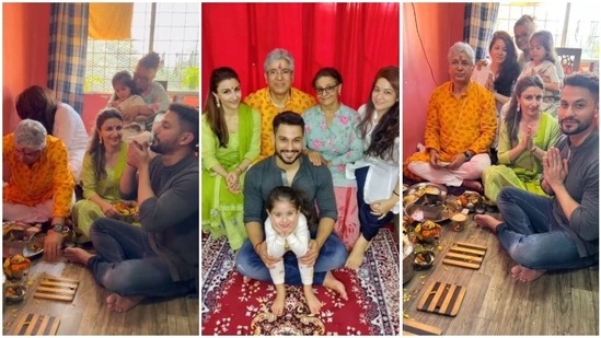 Soha Ali Khan and Kunal Kemmu celebrated Maha Shivratri at home.