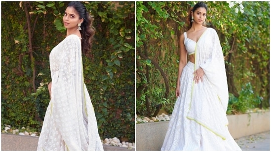 Suhana Khan in a Manish Malhotra lehenga.&nbsp;