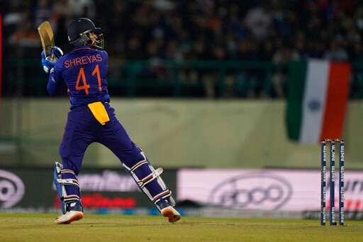 Shreyas Iyer in action during the third T20I between India and Sri Lanka. (AP) Shreyas Iyer in action during the third T20I between India and Sri Lanka. (AP)