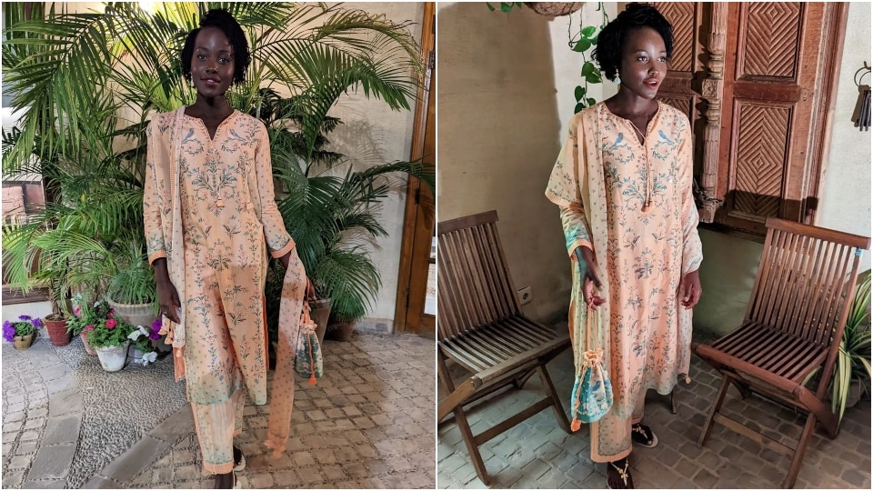 Lupita Nyong'o stuns in a peach salwar kameez. (Instagram/@lupitanyongo) Lupita Nyong'o stuns in a peach salwar kameez. (Instagram/@lupitanyongo)