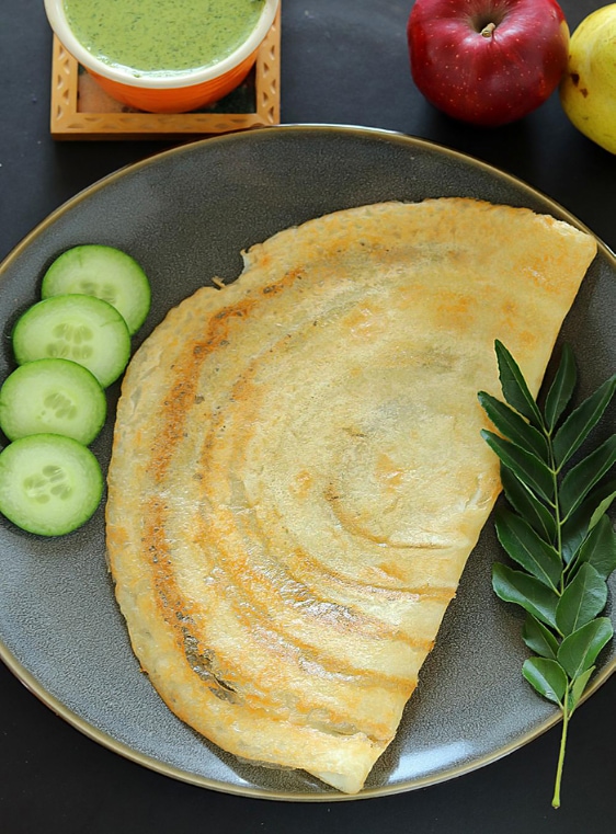 Farali dosa with spicy coconut chutney Farali dosa with spicy coconut chutney