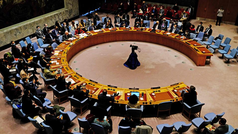 The UNSC appears hoisted with its own petard. The P-5 have blocked every effort since 1945 to reform the archaic nature of the UNSC and have been using the veto power to shake off any censure of their actions. (AFP)