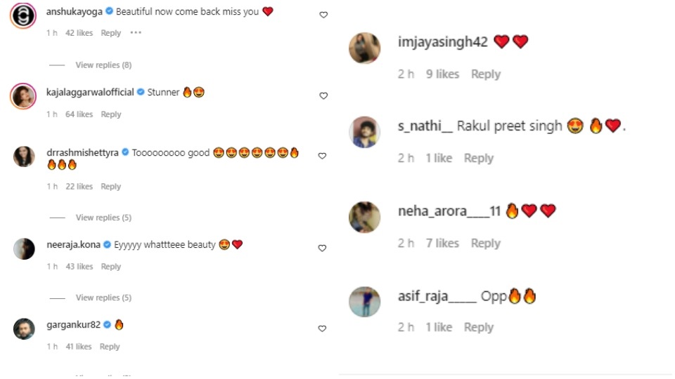 Comments on Rakul Preet Singh's post. Comments on Rakul Preet Singh's post. 