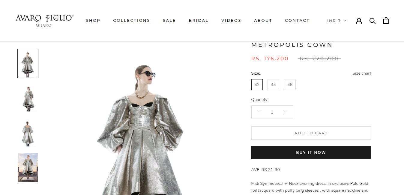 The Metropolis Gown.&nbsp; (avarofiglio.com)