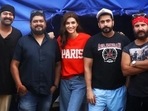 The team of Adipurush including Prabhas, Saif Ali Khan, Kriti Sanon and Sunny Singh pose for a photo The team of Adipurush including Prabhas, Saif Ali Khan, Kriti Sanon and Sunny Singh pose for a photo