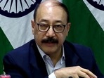 Foreign Secretary Harsh Vardhan Shringla addresses a press conference in New Delhi.(ANI) Foreign Secretary Harsh Vardhan Shringla addresses a press conference in New Delhi.(ANI)