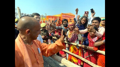 On the last day of campaigning in the constituencies going to poll in the sixth phase of UP polls on March 3, Yogi addressed a series of public meetings in various districts (Sourced) On the last day of campaigning in the constituencies going to poll in the sixth phase of UP polls on March 3, Yogi addressed a series of public meetings in various districts (Sourced)