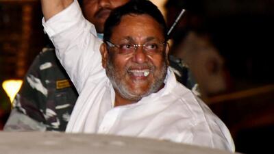 Mumbai, Feb 23 (ANI): Maharashtra Minister and NCP leader Nawab Malik sent to ED custody till March 3, in money laundering case, in Mumbai on Wednesday. (ANI Photo) (Deepak Salvi) Mumbai, Feb 23 (ANI): Maharashtra Minister and NCP leader Nawab Malik sent to ED custody till March 3, in money laundering case, in Mumbai on Wednesday. (ANI Photo) (Deepak Salvi)