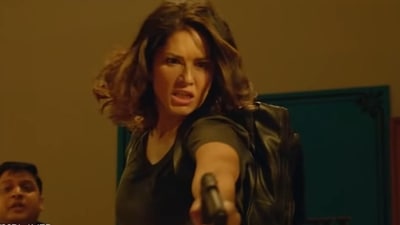 Sunny Leone in a still from her upcoming web series Anamika. Sunny Leone in a still from her upcoming web series Anamika.