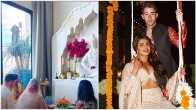 Priyanka Chopra shares new photos from Maha Shivratri puja ceremony. Priyanka Chopra shares new photos from Maha Shivratri puja ceremony.