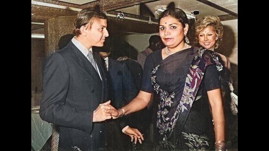 Usha with Count Borletti and his wife at the International Casino in Nairobi, Kenya