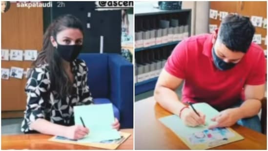 Soha Ali Khan and Kunal Kemmu shared pictures from Parent-Teacher Meeting at daughter Inaaya's school. Soha Ali Khan and Kunal Kemmu shared pictures from Parent-Teacher Meeting at daughter Inaaya's school.
