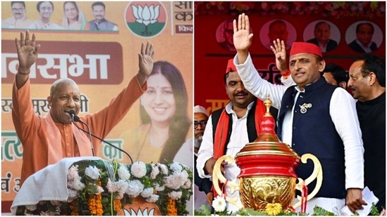UP chief minister Yogi Adityanath and Samajwadi Party chief Akhilesh Yadav