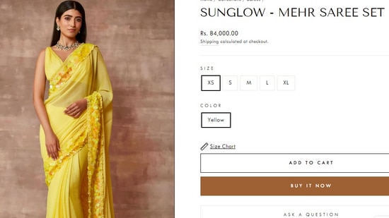 The Sunglow Mehr Saree Set.(neetalulla.com)